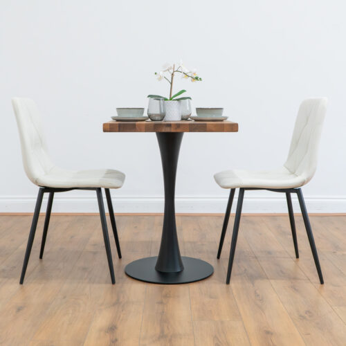 Black-round-cafe-&-bistro-table-solid-walnut-style-4