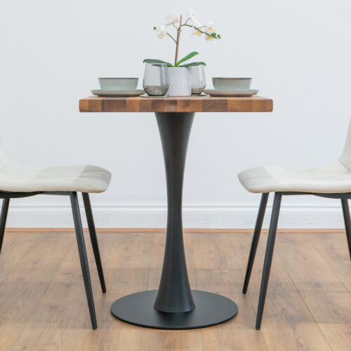 Black-round-cafe-&-bistro-table-solid-walnut-style-5