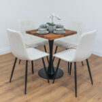 Black-round-cafe-&-bistro-table-solid-walnut-style-7