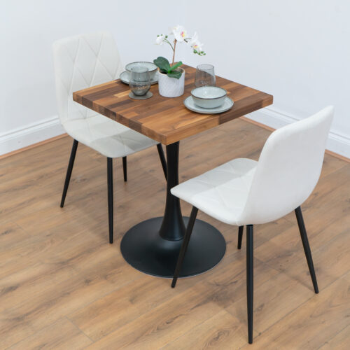 Black-round-tapered-cafe-&-bistro-table-solid-walnut-style-2