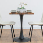 Black-round-tapered-cafe-&-bistro-table-solid-walnut-style-5