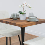 Black-round-tapered-cafe-&-bistro-table-solid-walnut-style-6