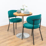 round-reclaimed-timber-cafe-&-bistro-table-silver-round-leg-style-1