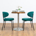 round-reclaimed-timber-cafe-&-bistro-table-silver-round-leg-style-4