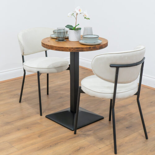 round-reclaimed-timber-cafe-&-bistro-table-black-square-leg-style-1