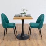 Black-round-tapered-cafe-&-bistro-table-reclaimed-timber-style-2