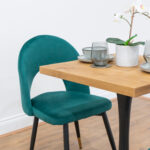 Black-round-tapered-cafe-&-bistro-table-reclaimed-timber-style-4