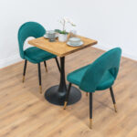 Black-round-tapered-cafe-&-bistro-table-reclaimed-timber-style-6