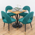 Black-round-tapered-cafe-&-bistro-table-reclaimed-timber-style-7